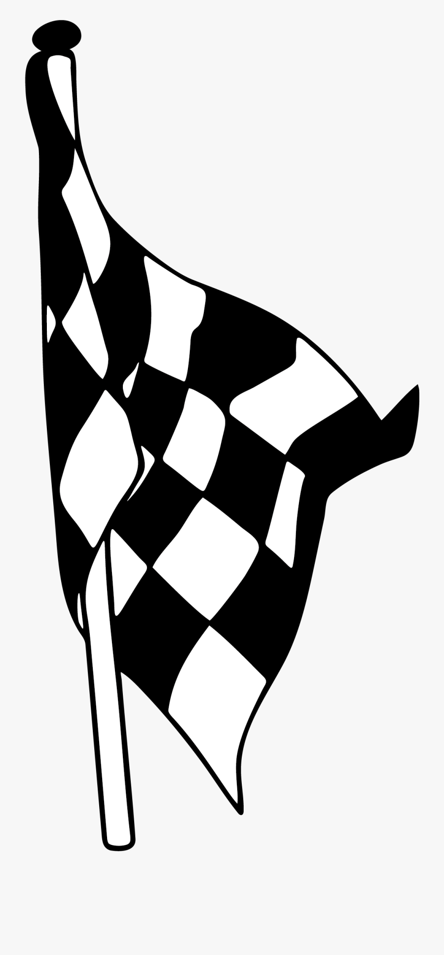 Clip Freeuse Flags Vector Black And White - Racing Flags, Transparent Clipart