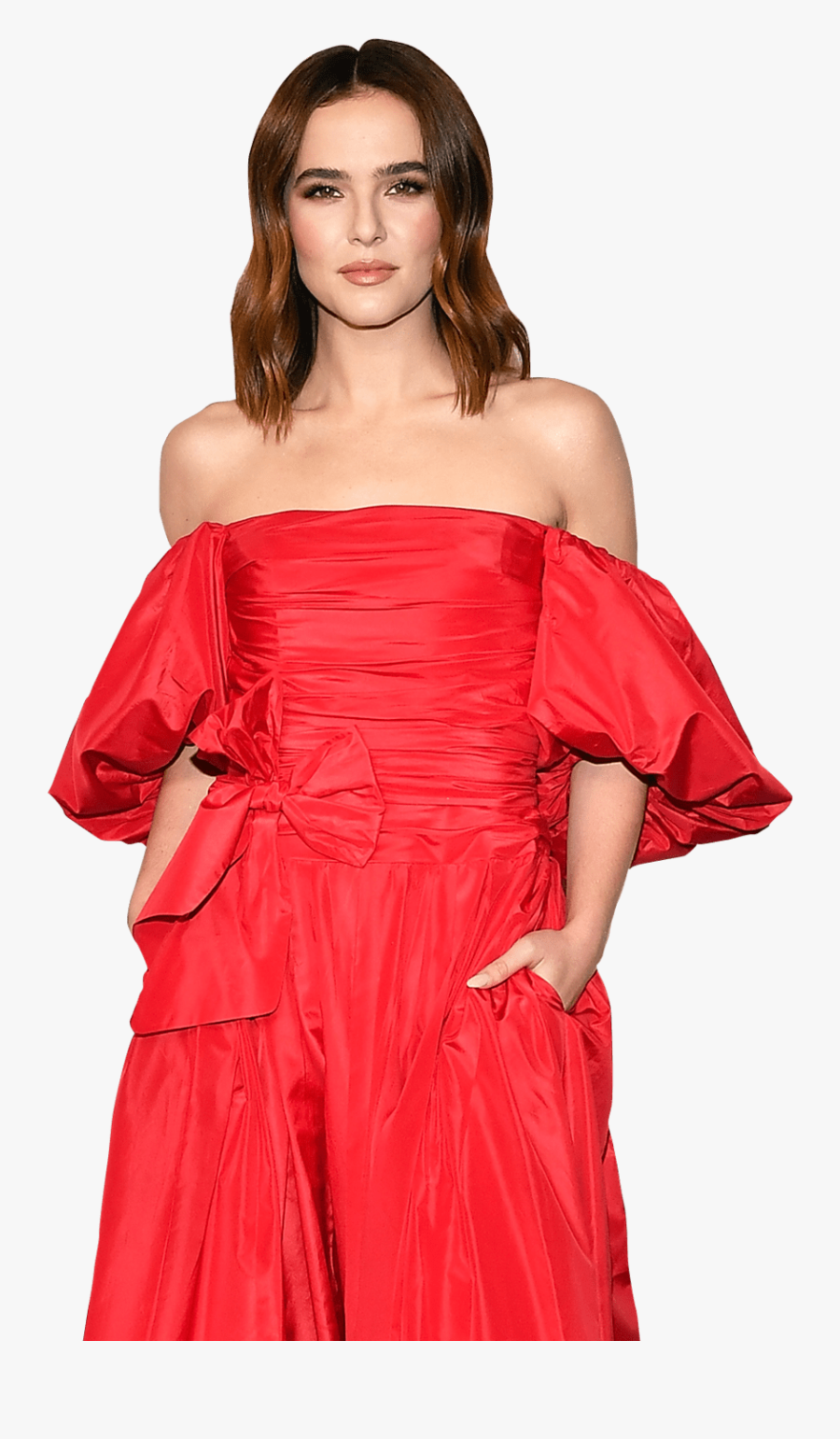 Transparent Sense Of Humor Clipart - Red Off Shoulder Dress Celeb, Transparent Clipart