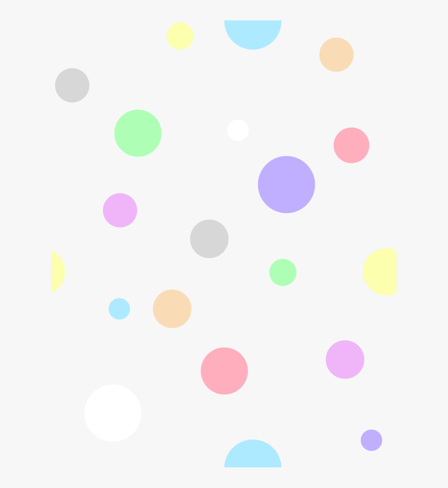 Polka Dots, In Pastel Colors - White And Green Dots, Transparent Clipart