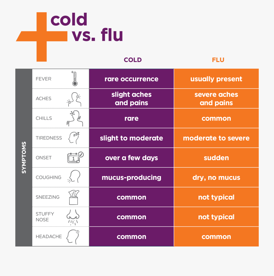 Cold And Flu Pictures - Influenza Vs Cold, Transparent Clipart