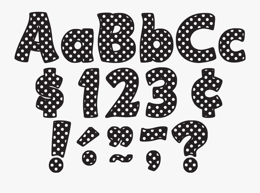 The Alphabet With Polka Dots Style Graffiti Letters - Polka Dot Letters, Transparent Clipart