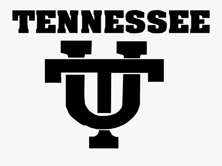 Tennessee Vols Black T, Transparent Clipart