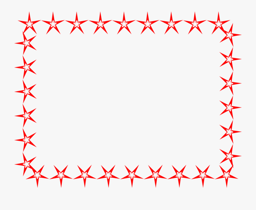 Red Star Border - Transparent Background Gold Stars Border , Free ...