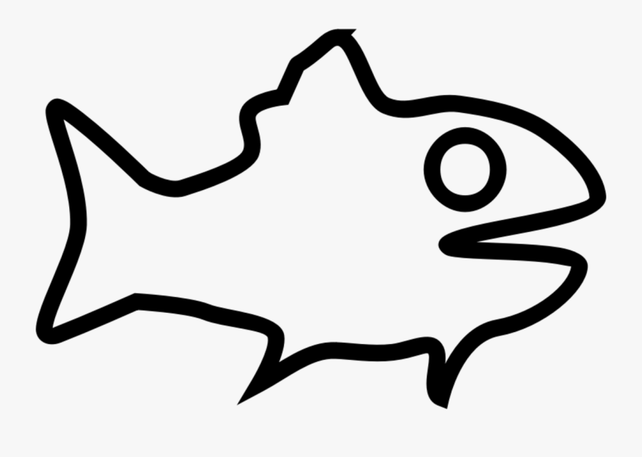 Clipart Fish Outline - Fish Outline Clipart Transparent, Transparent Clipart