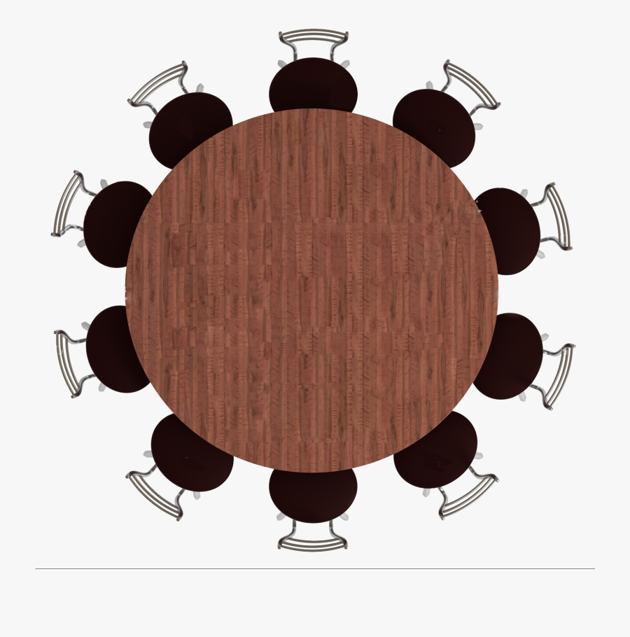 Clipart Castle Dining Room - Round Table With Chair Top View Png, Transparent Clipart
