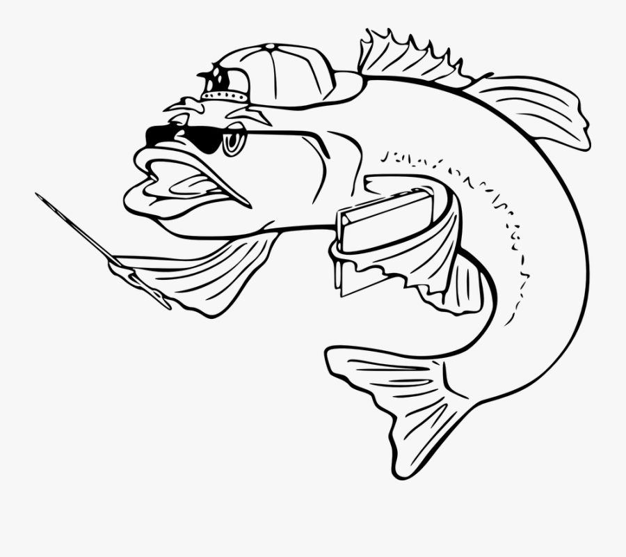 Fish, Funny, Faces, Sunglasses, Stylish, Fashionable - Fish Clip Art, Transparent Clipart