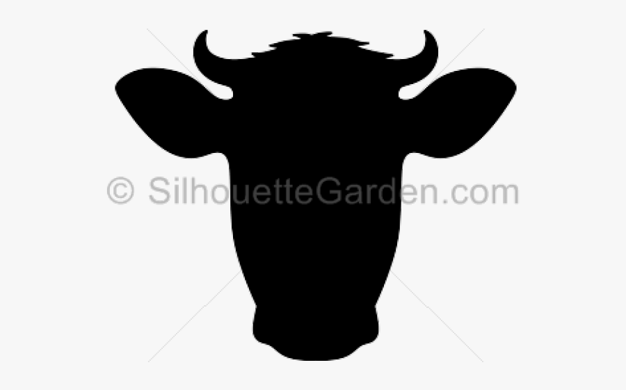 Cow Head Silhouette - Cow Head Silhouette Clip Art, Transparent Clipart