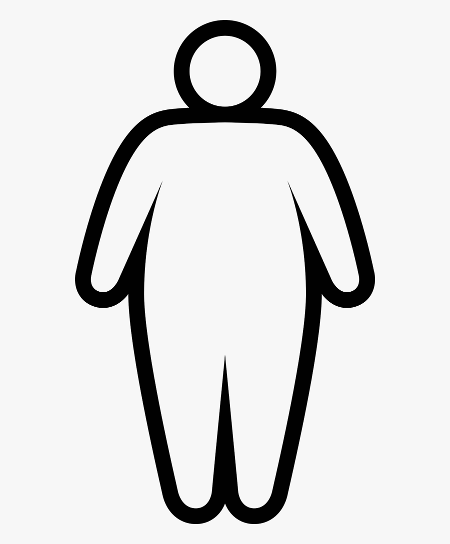 Cbd And Obsessive Compulsive Disorder Figure Image - Obese Person Outline, Transparent Clipart