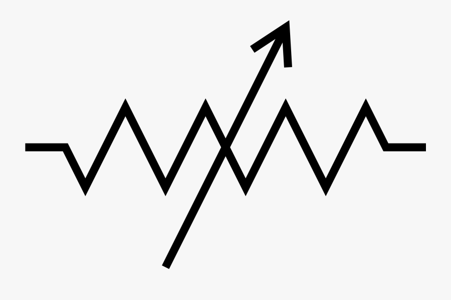 Symbol Of Variable Resistance, Transparent Clipart