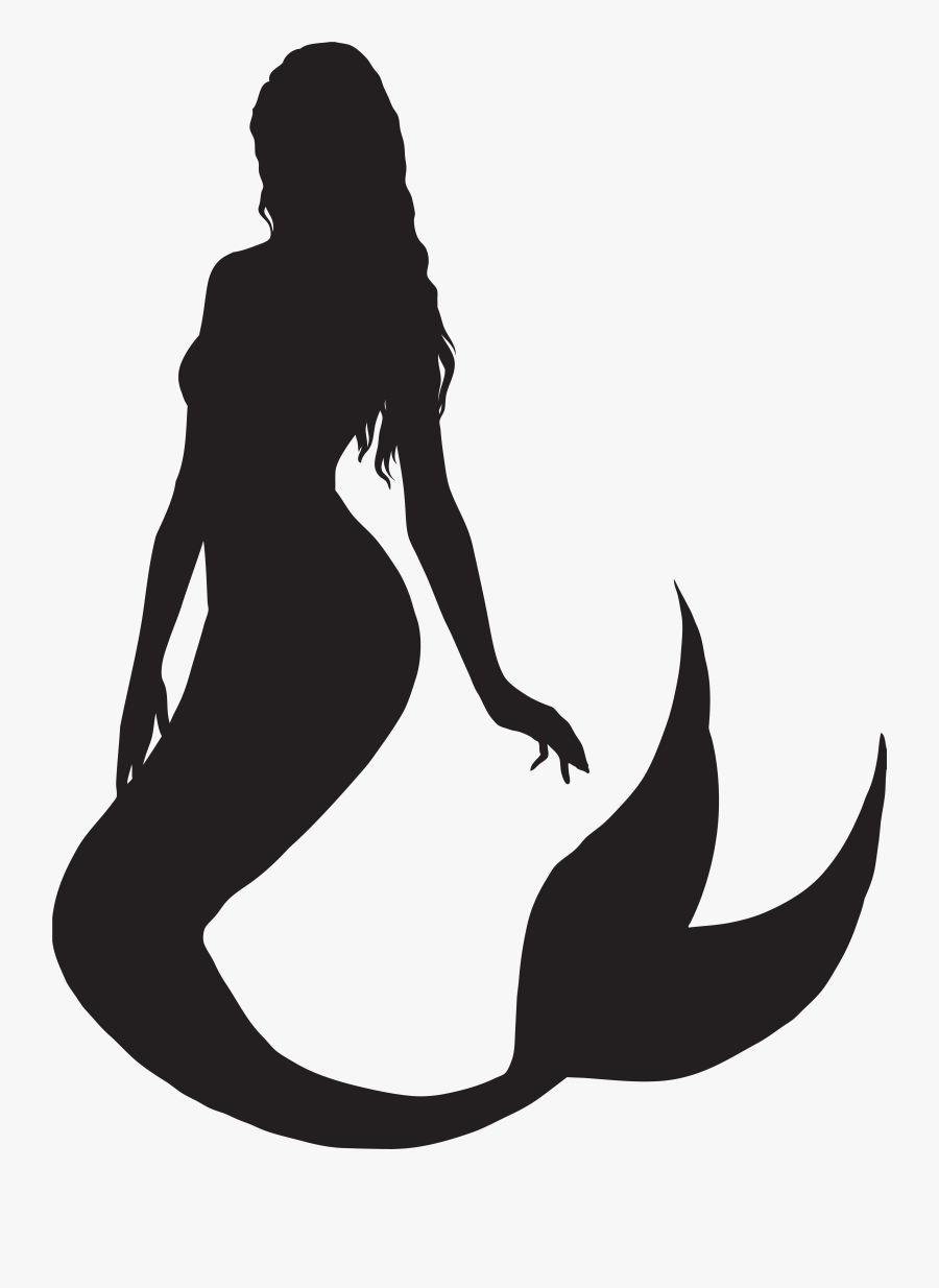 Ariel Mermaid Silhouette Clip Art, Transparent Clipart