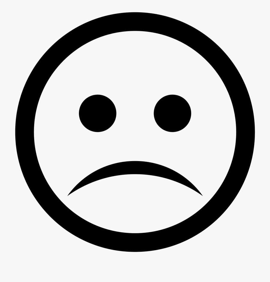 Sad Smileys Collections At - Sad Smiley Black And White , Free