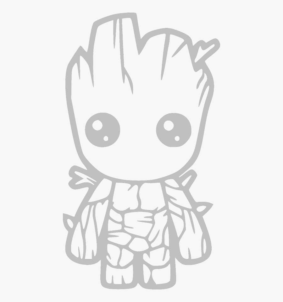 Baby Groot Easy Drawing, Transparent Clipart