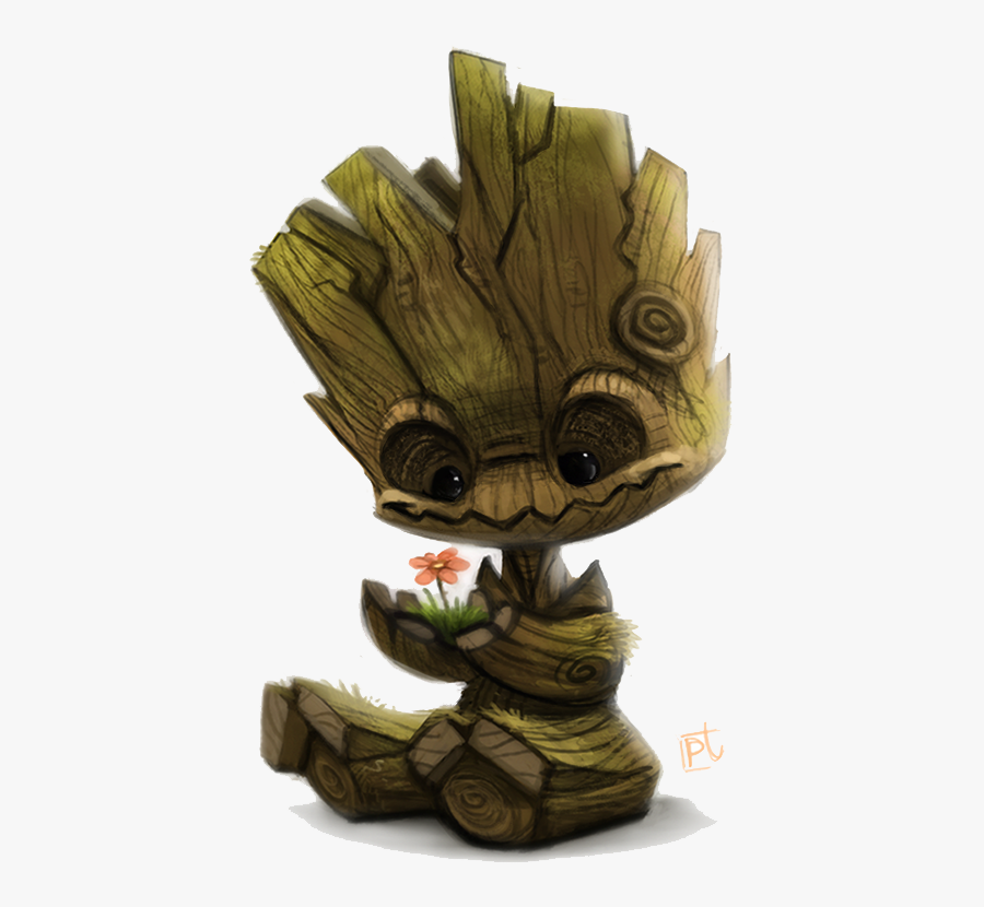 Transparent Baby Groot Clipart - Chibi Groot Png, Transparent Clipart
