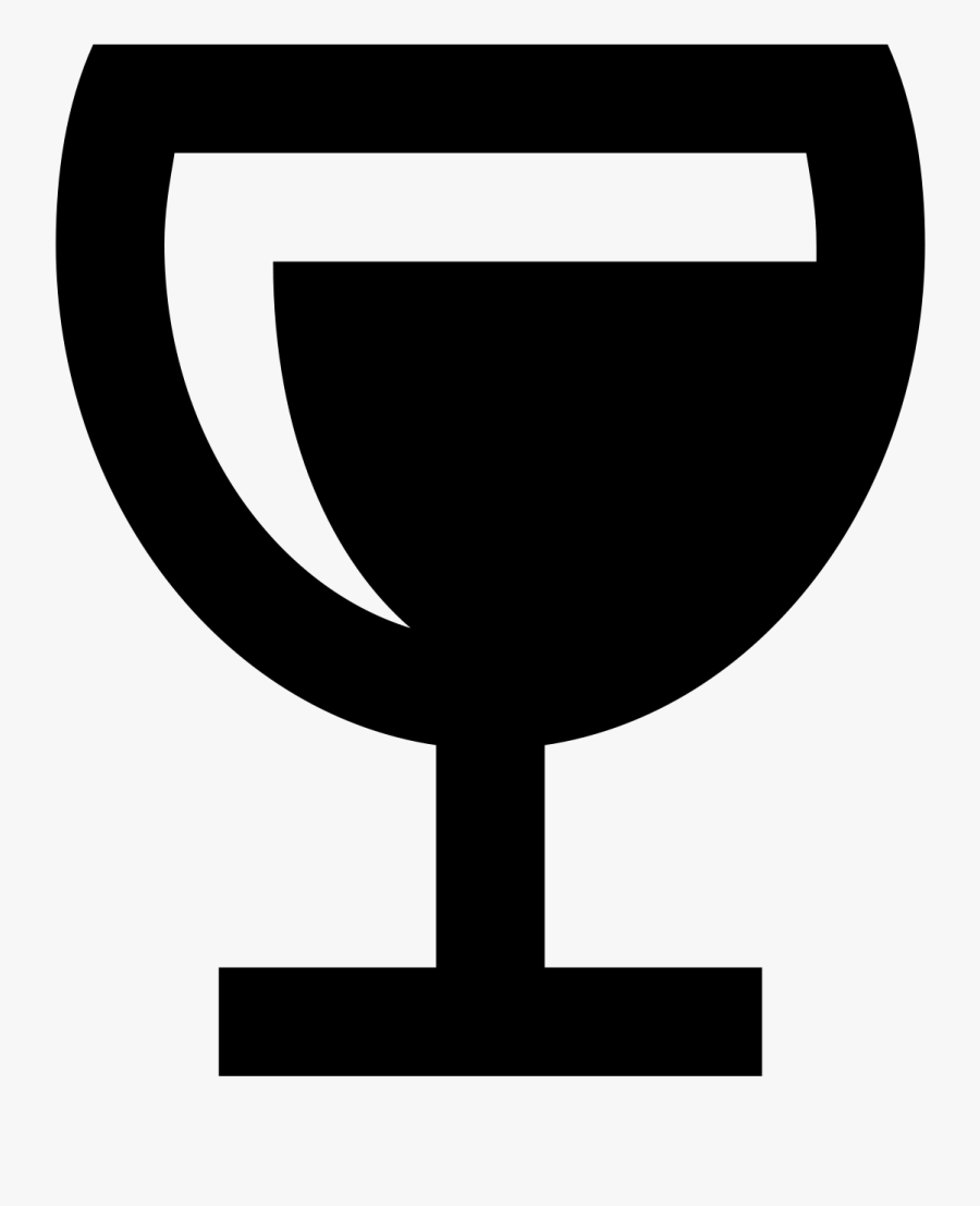 Wine Glass Icon - Emblem, Transparent Clipart