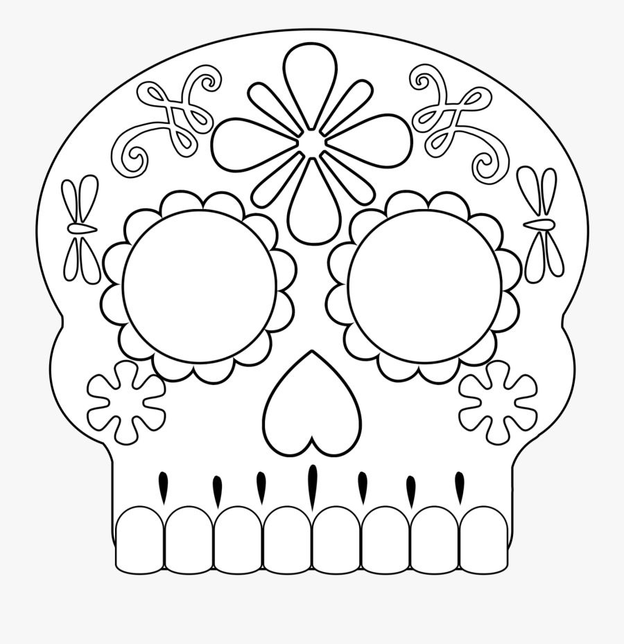 Printable Sugar Skull Mask Template Free Transparent Clipart ClipartKey