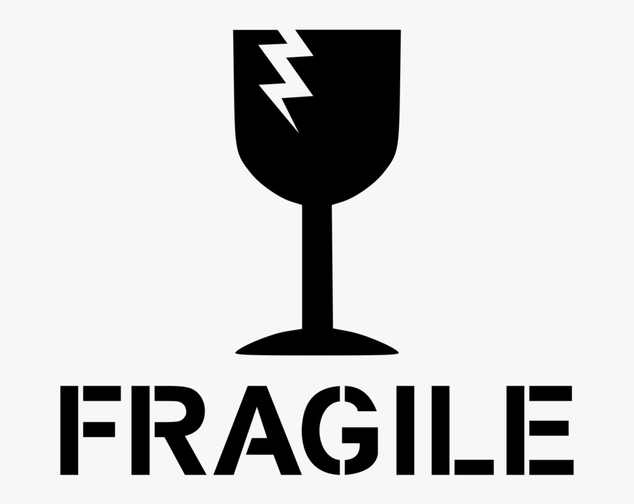 Stemware,text,brand - Fragile Sign , Free Transparent Clipart - ClipartKey