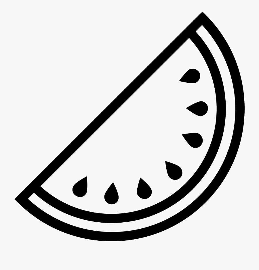 Icon Free Download Png - Black And White Watermelon Png, Transparent Clipart