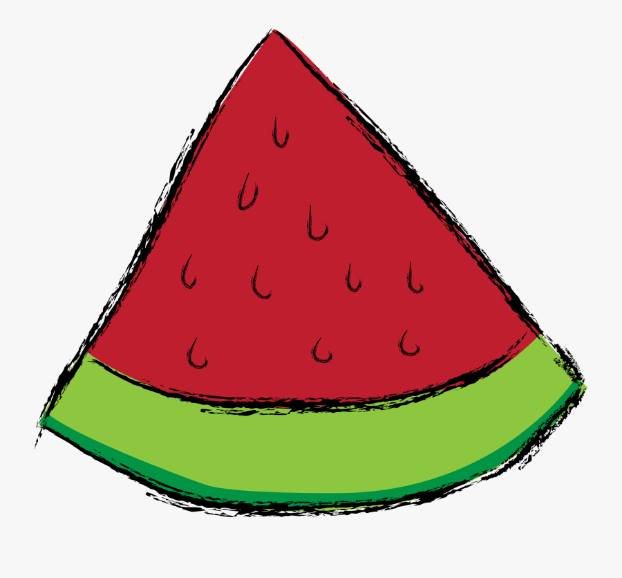 Jpg Black And White Download Watermelon Food Clip Art - Gambar Ilustrasi Buah Semangka, Transparent Clipart