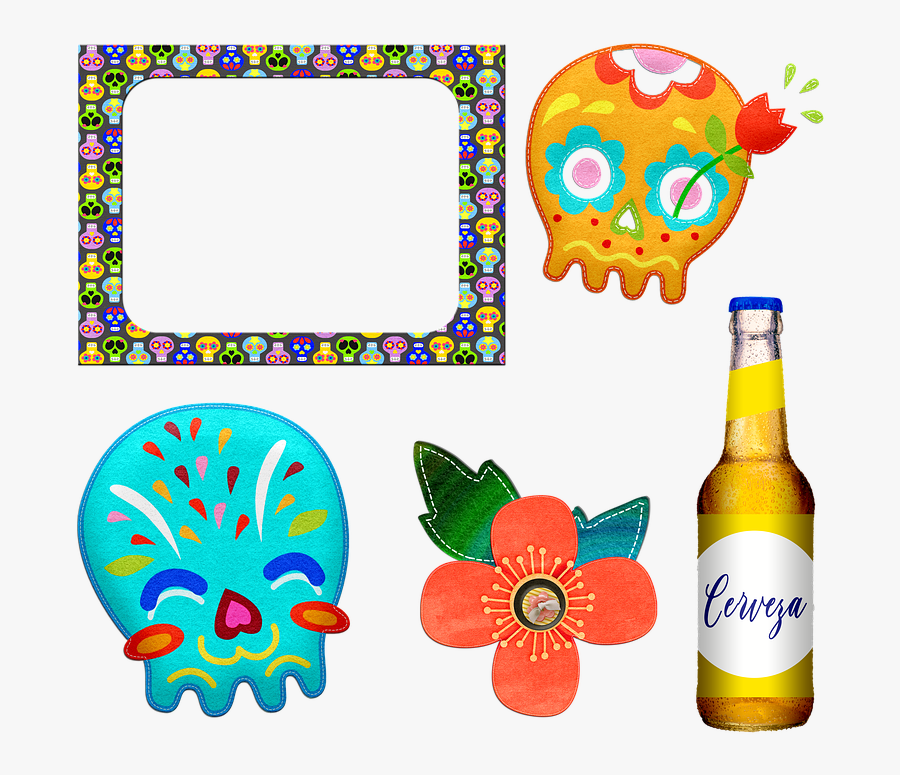 Day Of The Dead, Sugar Skulls, Dia De Los Muertos, Transparent Clipart