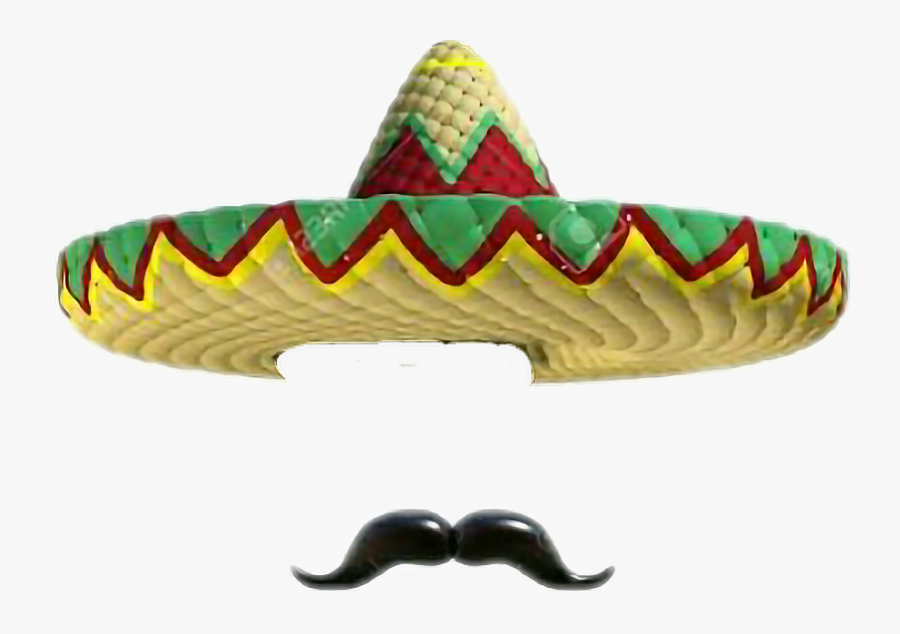 Transparent Sombrero Hat Png - Sombrero Mexicano Con Bigote, Transparent Clipart