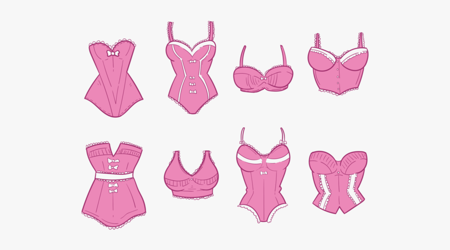 Hand Drawn Bustier Vectors - Drawing Of Panites For Cartoons, Transparent Clipart