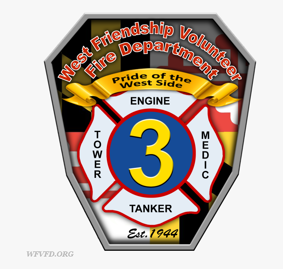 West Friendship Volunteer Fire Department Clipart , - Emblem, Transparent Clipart