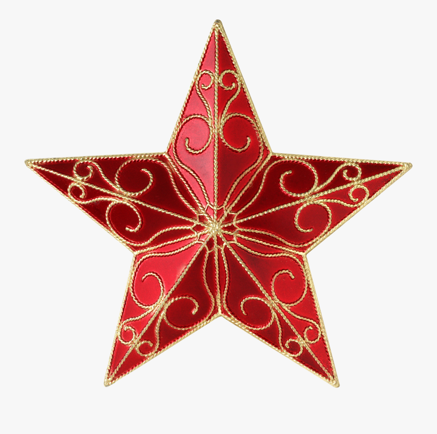 Red Star Png - Christmas Tree Star Png, Transparent Clipart