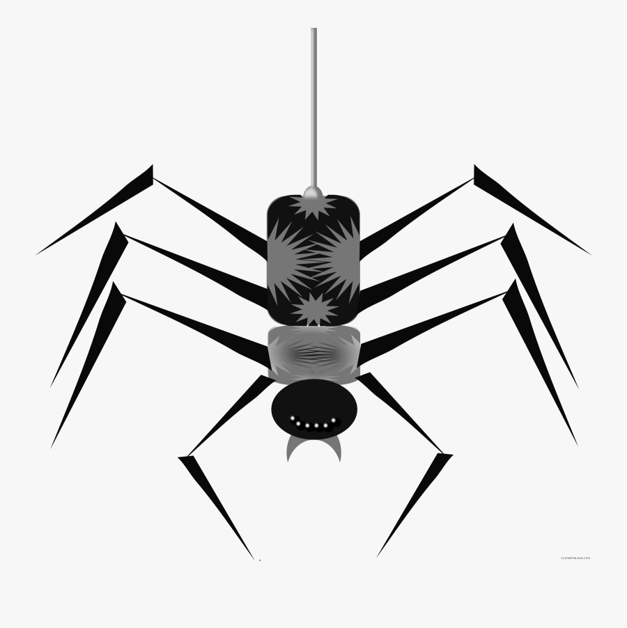 Spider Animal Free Black White Clipart Images Clipartblack - Spider Gif Cartoon Png, Transparent Clipart