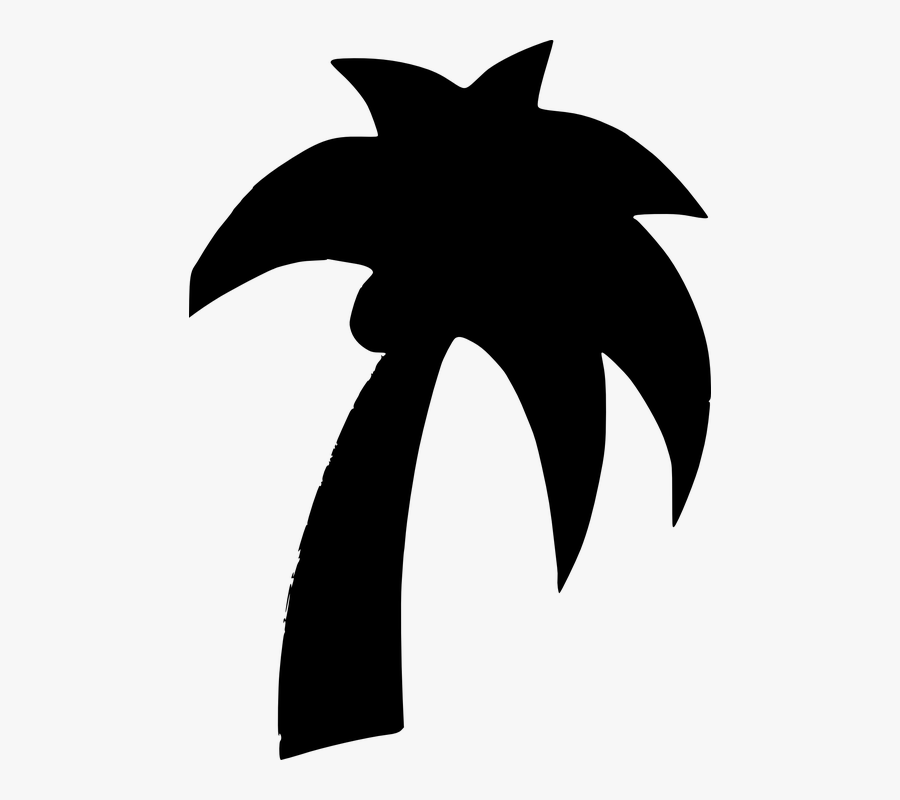 Palm, Trees, Silhouette, Black, Coconut Tree, Tropical - Palm Tree Clip ...