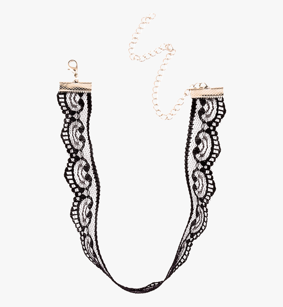 Necklaces Black Punk Adjustable Lace Choker Necklace - Necklace, Transparent Clipart