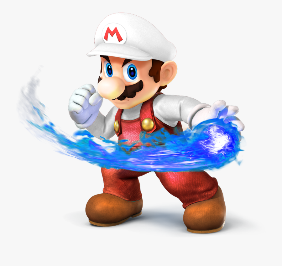 Mario Clipart Blue Fireball - Super Smash Bros Fire Mario , Free