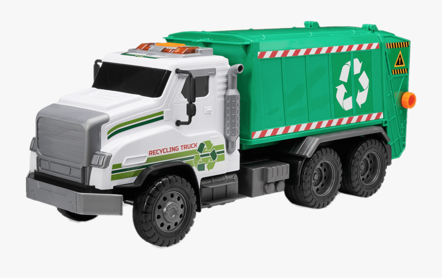 Toy Recycling Truck - Garbage Truck Transparent Background, Transparent Clipart