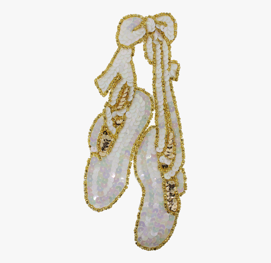 Ballet Slippers Beaded & Sequin Applique - Body Jewelry, Transparent Clipart