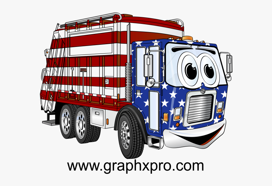 Clipart Cartoon Garbage Truck, Transparent Clipart
