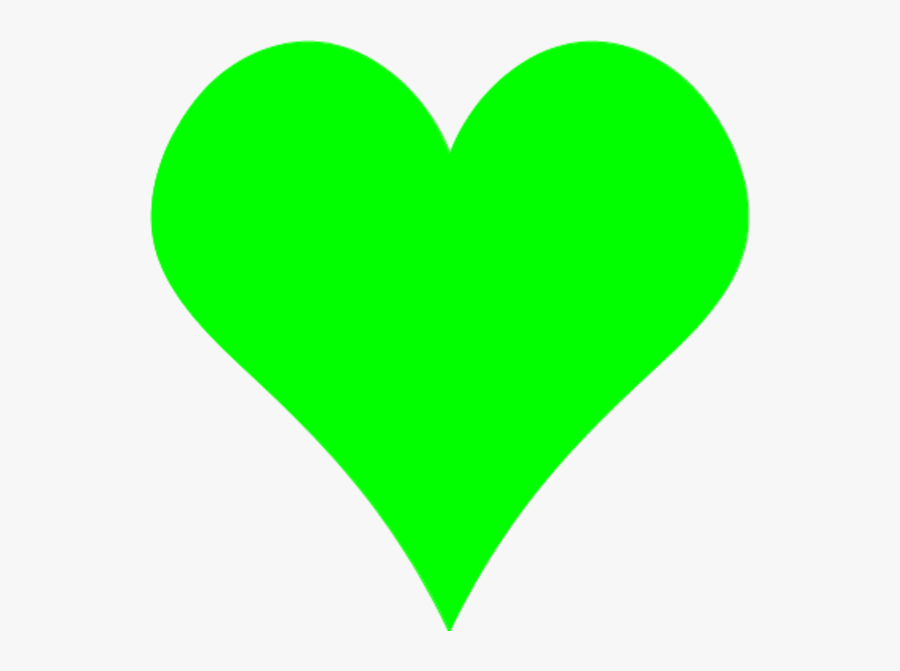 Heart-shaped Clipart Plain - Heart Shape Color Green, Transparent Clipart