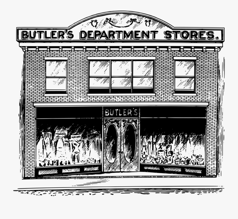 Transparent Storefront Png - Stores Clipart Black And White, Transparent Clipart