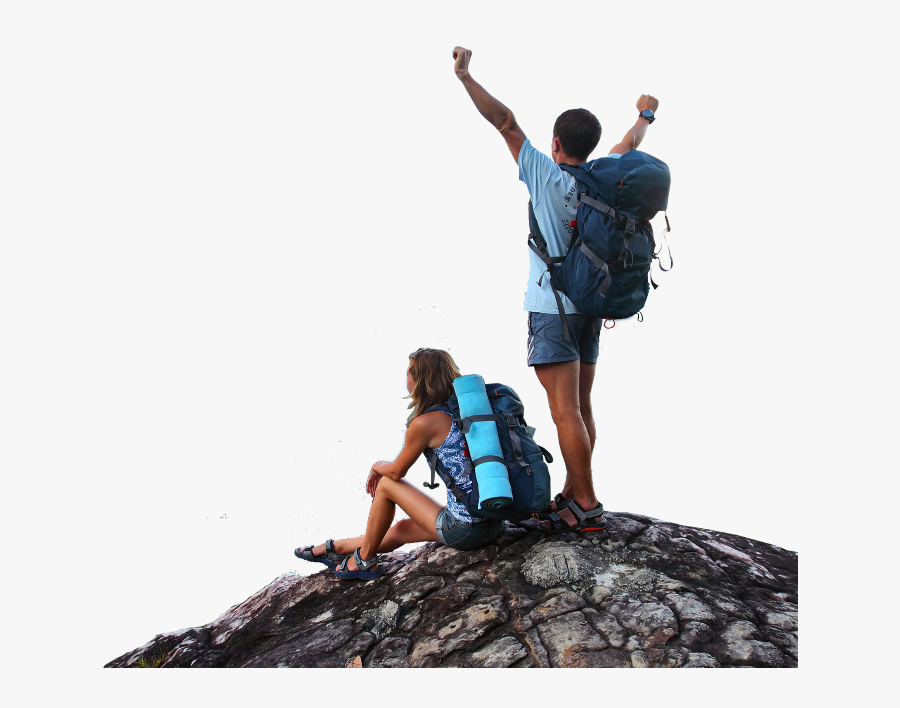 #mountain #climber #sky #couple #peoples #sport #adventure - Trekking Png, Transparent Clipart