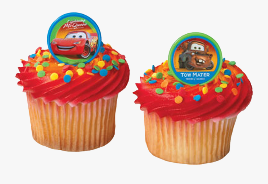 Lightning Mcqueen Mater Cupcake Birthday Cake Frosting - Disney Cars Cupcakes, Transparent Clipart
