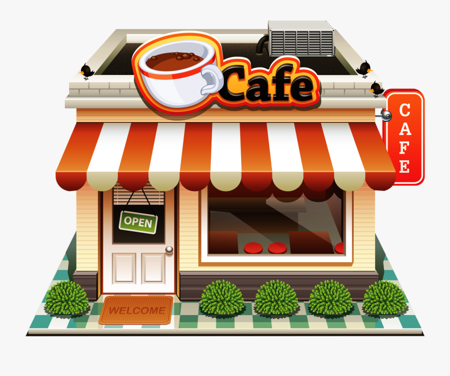 Shop Clipart Storefront - Coffee Shop Clipart Png, Transparent Clipart