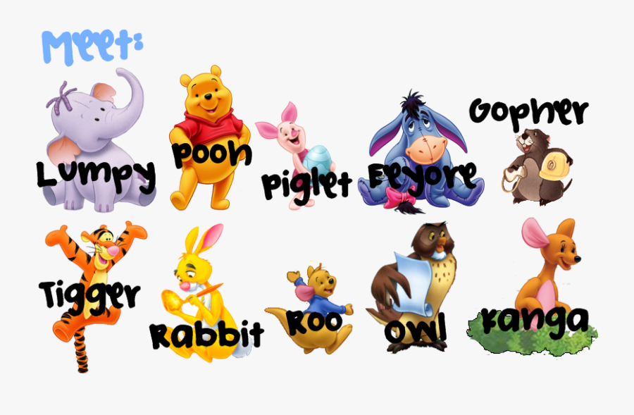 Click The Image To Open In Full Size - Winnie The Pooh And Friends Characters Names, Transparent Clipart