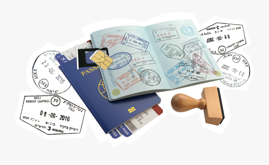 Sim4life Plan - Italy Passport Stamp, Transparent Clipart