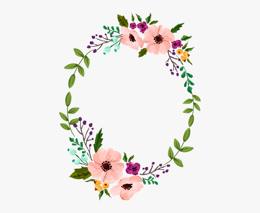 Transparent Watercolor Clipart Png - Transparent Watercolor Flower Circle, Transparent Clipart