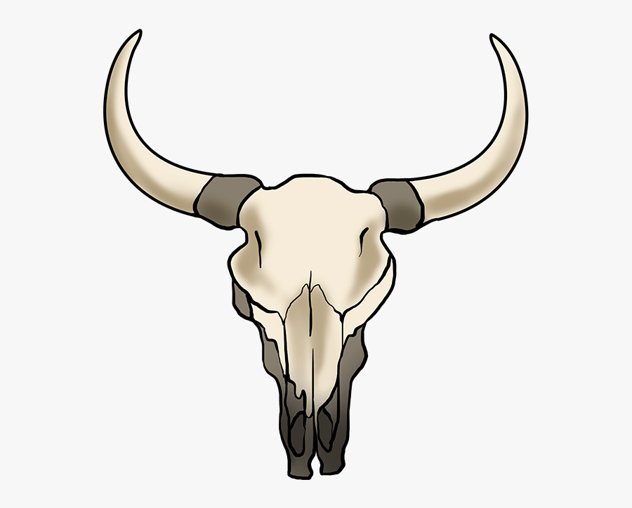 How To Draw Bull Skull - Drawing, Transparent Clipart