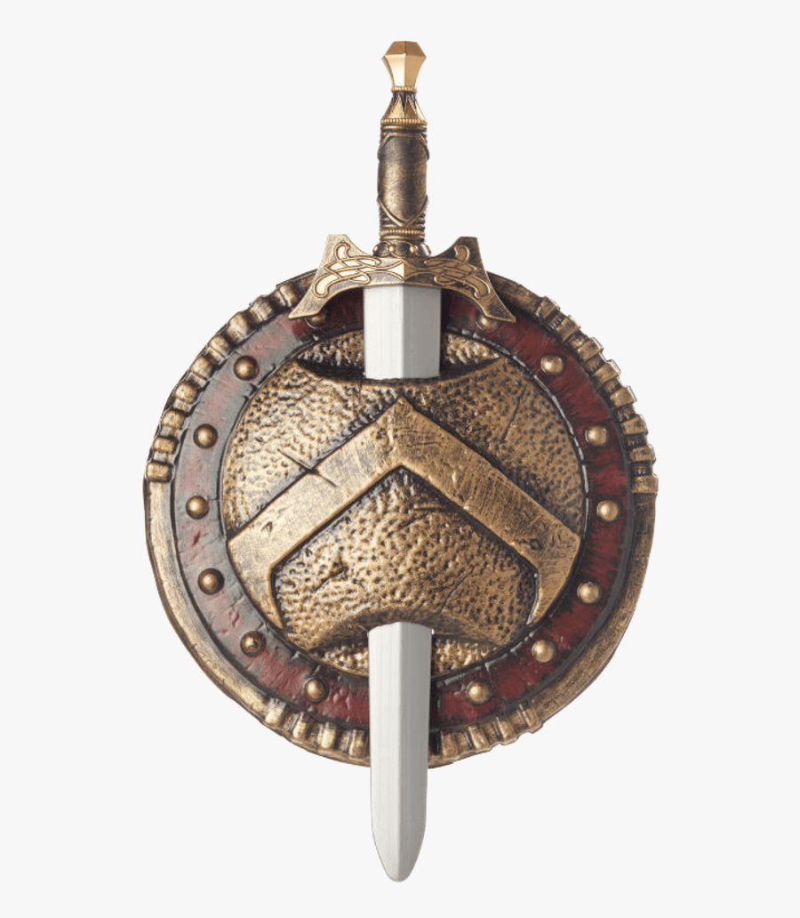 Spartan Shield Png - Ancient Greek Sword And Shield, Transparent Clipart