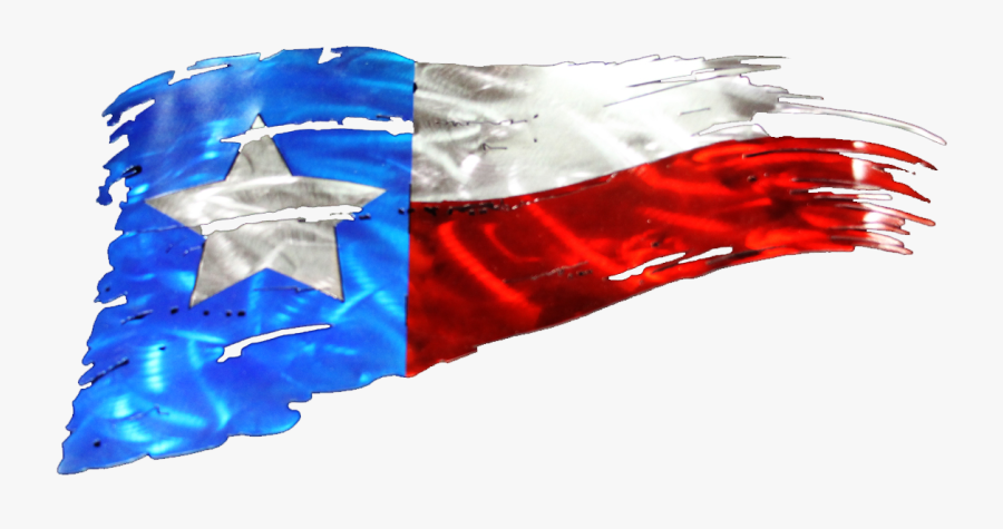 Tattered Texas Flag Metal Art - Tattered Texas Flag Decal, Transparent Clipart
