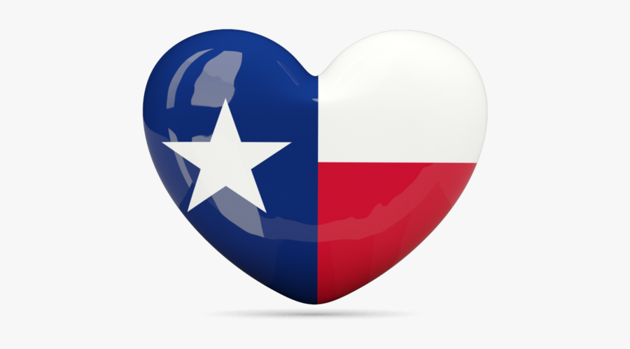 Download Flag Icon Of Texas - Heart With Texas Flag, Transparent Clipart