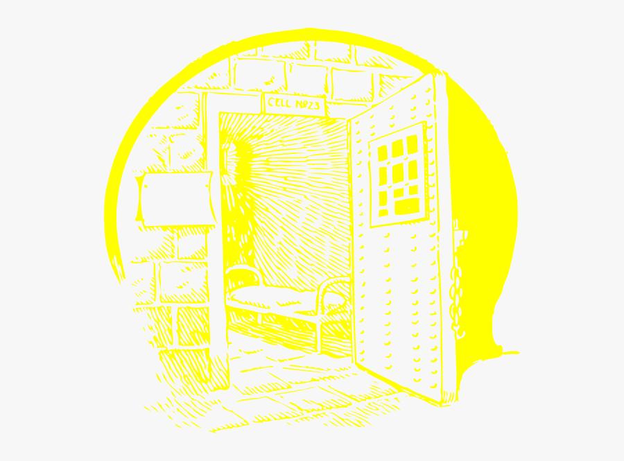 Yellow Jail Cell, Transparent Clipart