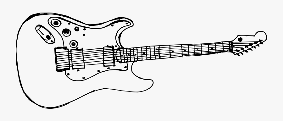 Clip Art Drawing Of A Guitar - Music Guitar White Background Png, Transparent Clipart