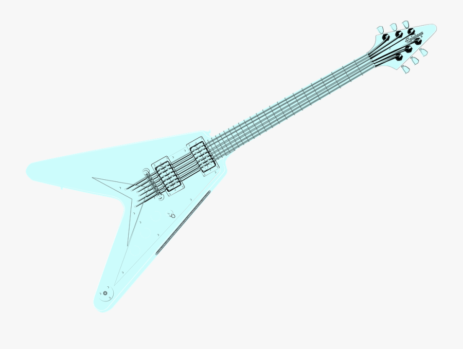 Guitar Clipart Teal - Blue Guitar Rock, Transparent Clipart