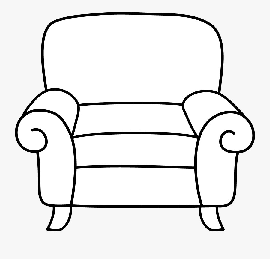 Transparent Director Chair Clipart - Sofa Clipart Black And White, Transparent Clipart